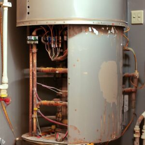 Image of a water heater after removing the cover