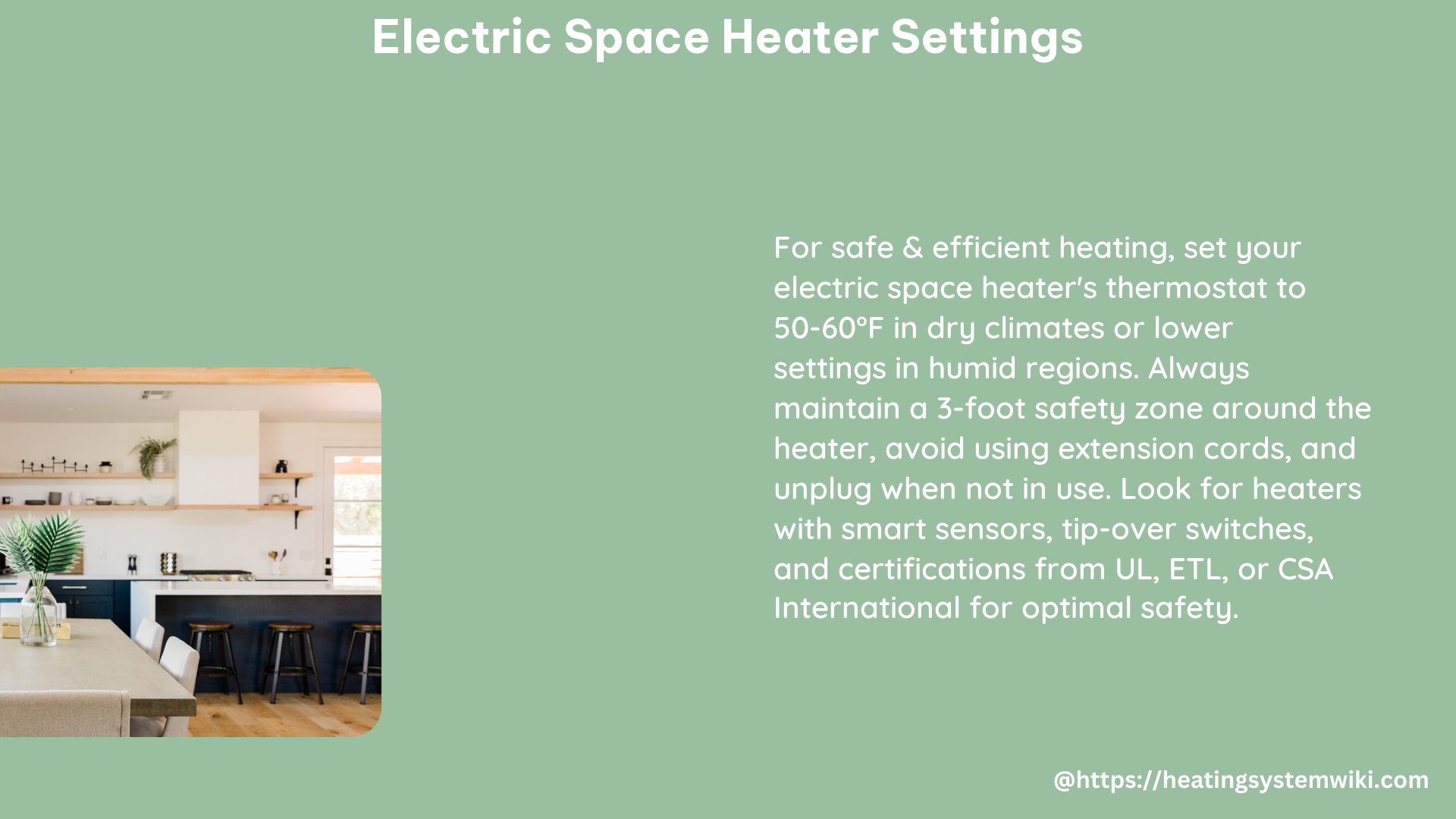 Electric Space Heater Settings