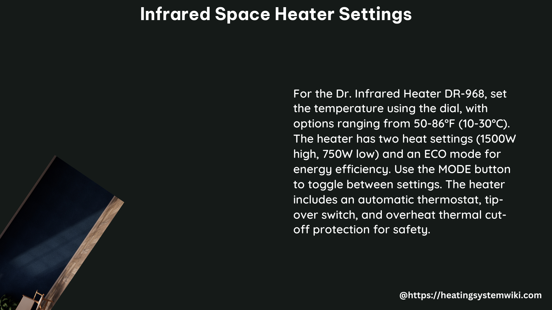 Infrared Space Heater Settings