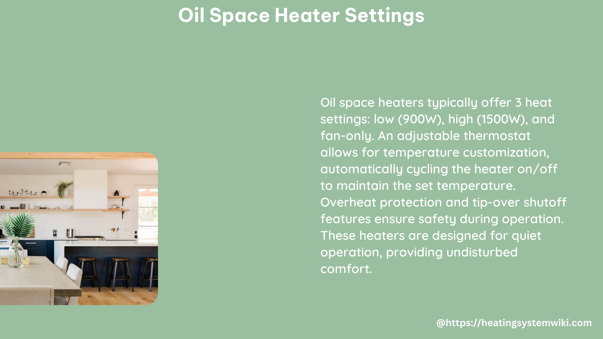 OIl Space Heater Settings