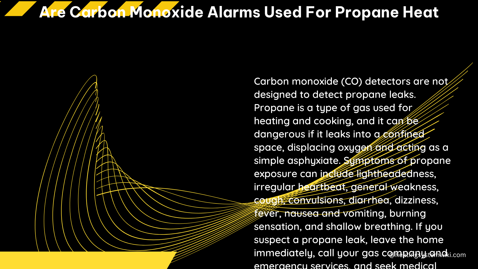are carbon monoxide alarms used for propane heat