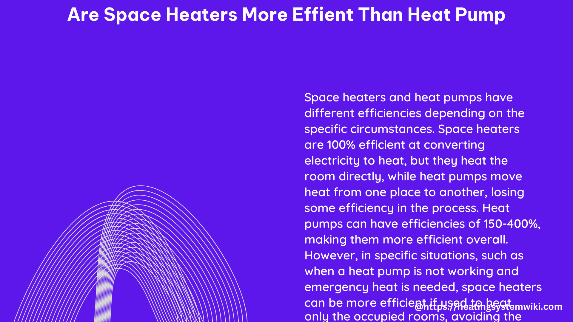 are space heaters more effient than heat pump