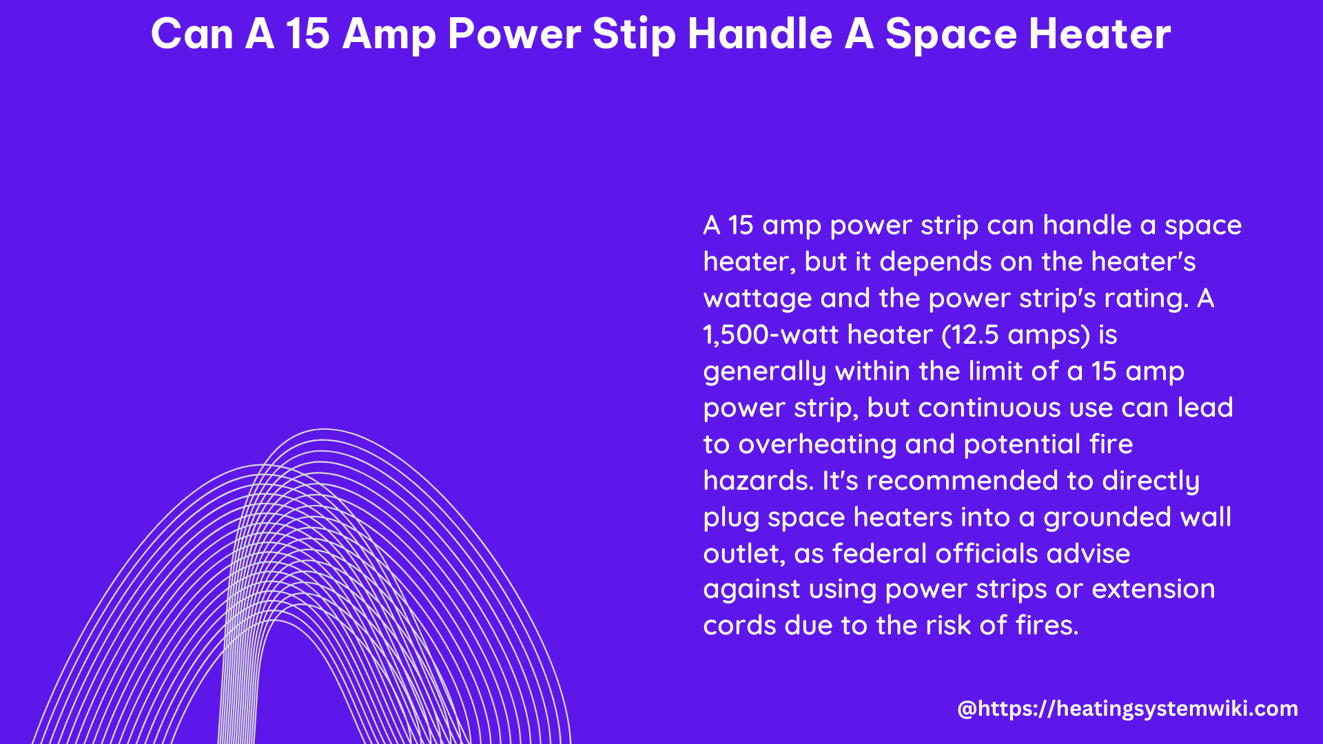 can a 15 amp power stip handle a space heater