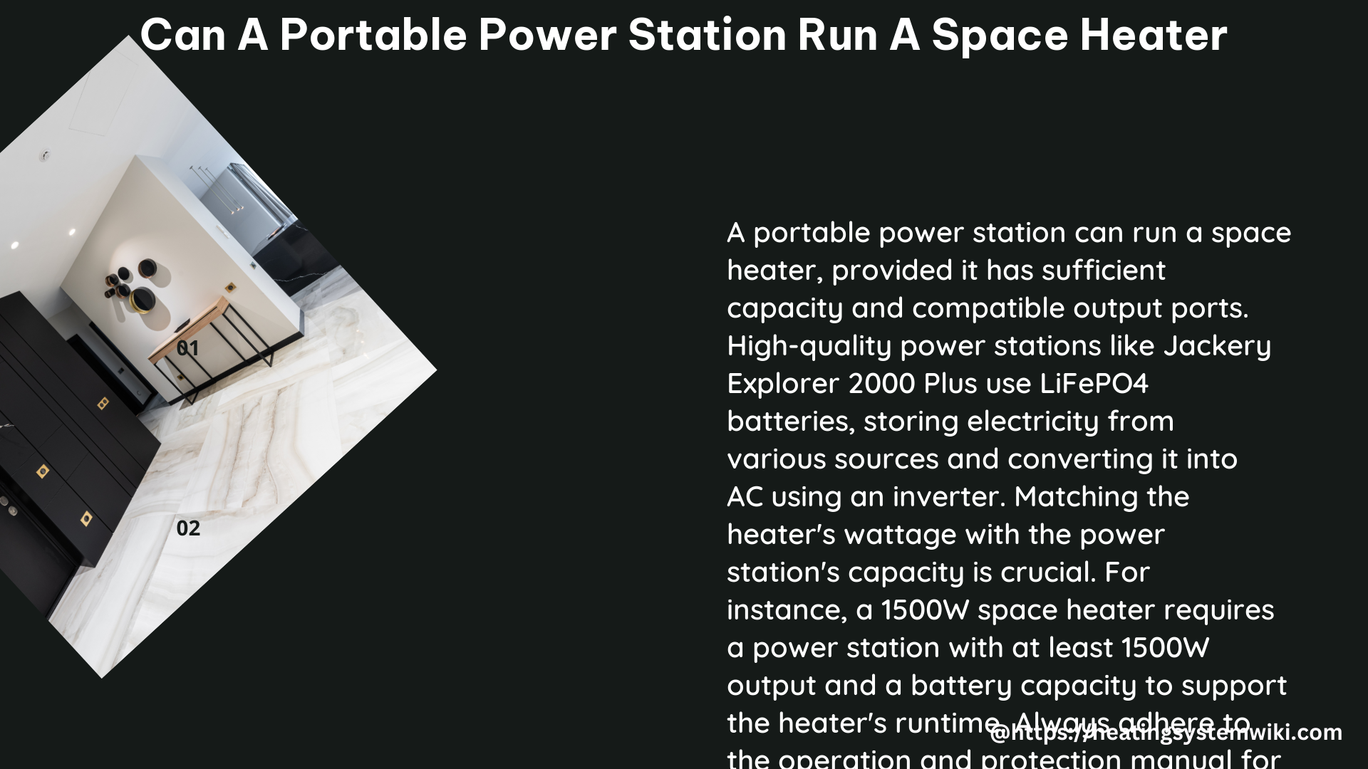 can a portable power station run a space heater