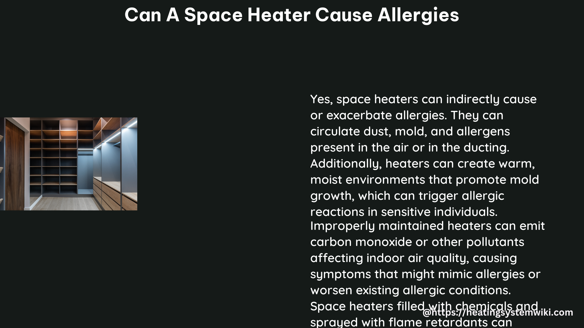 can a space heater cause allergies