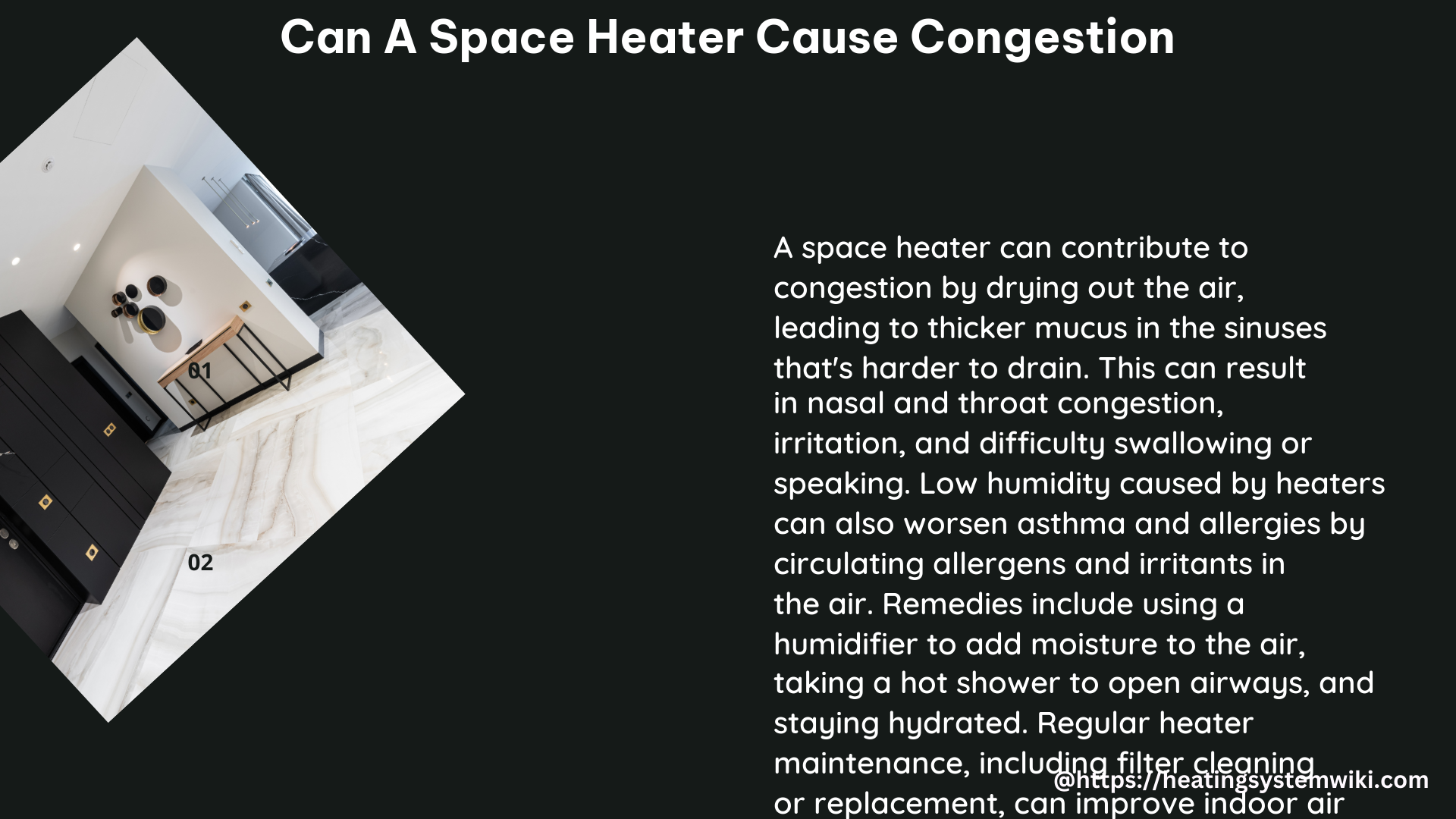 can a space heater cause congestion