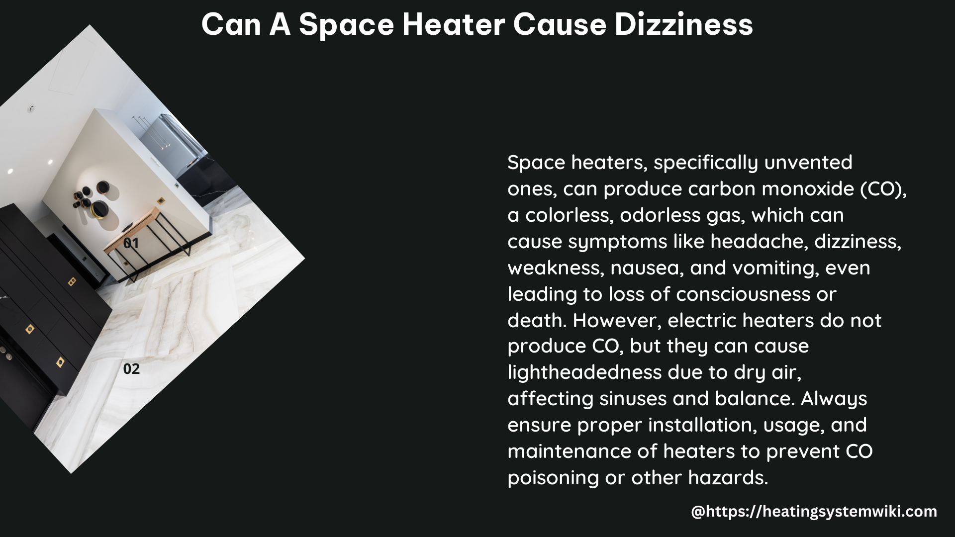 can a space heater cause dizziness