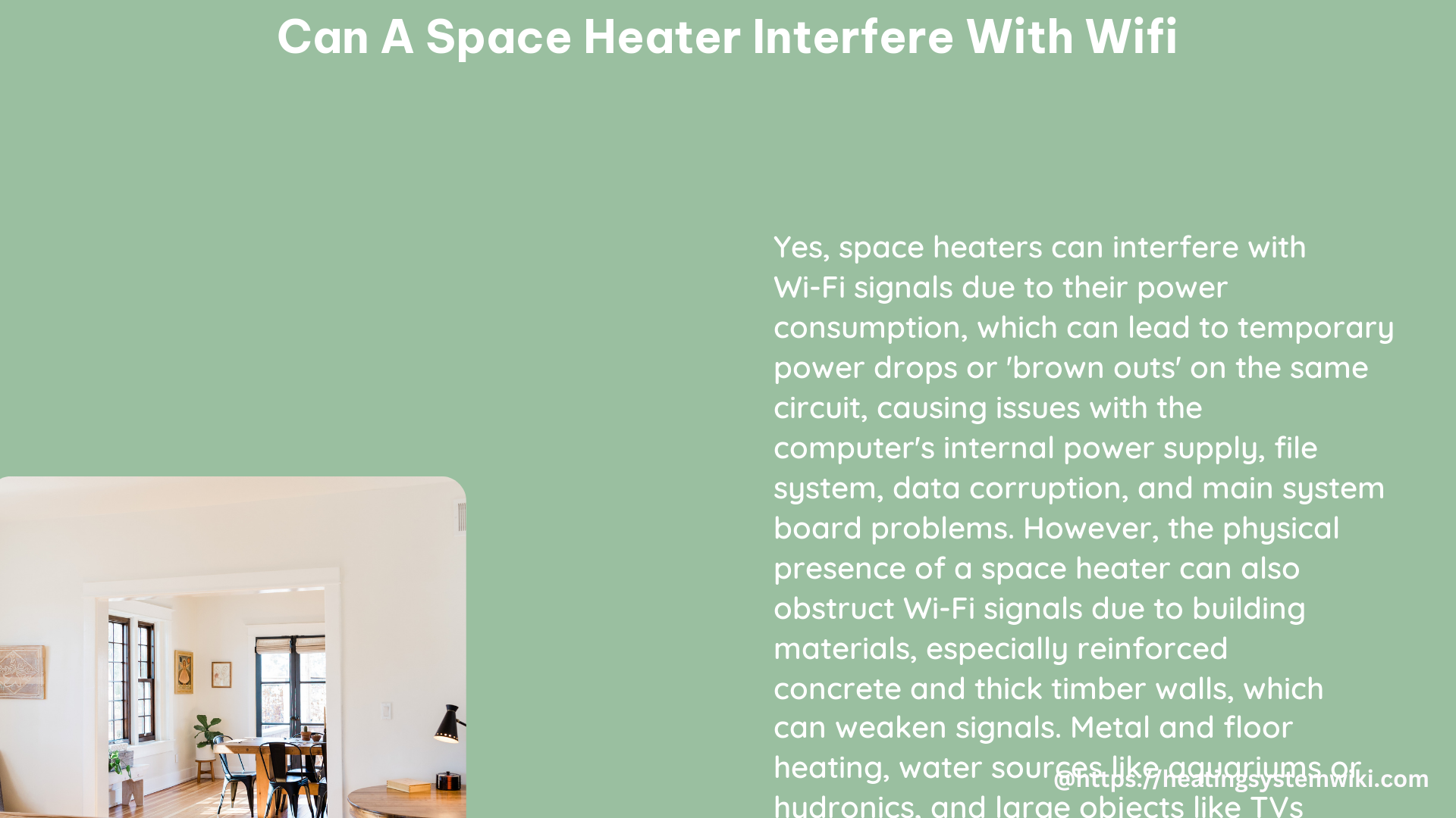 can a space heater interfere with wifi