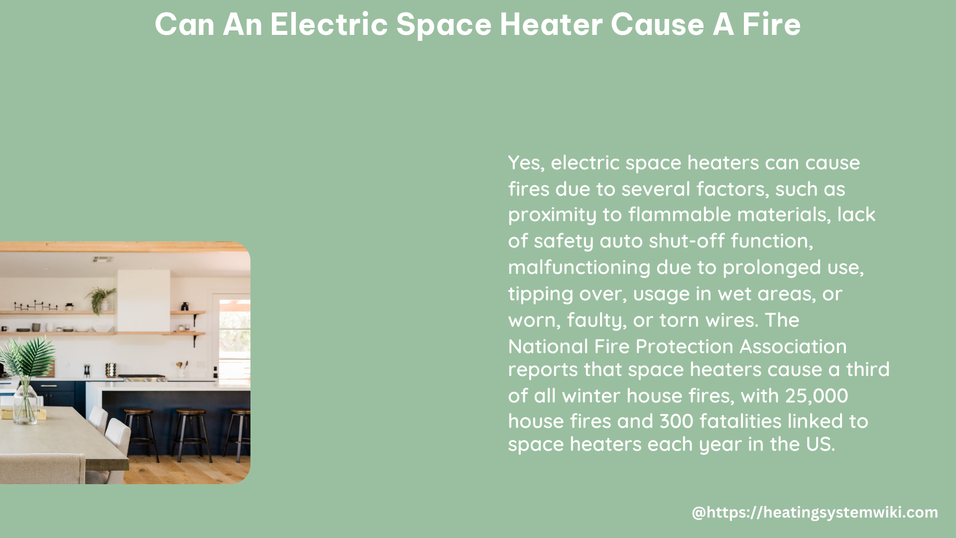 can an electric space heater cause a fire