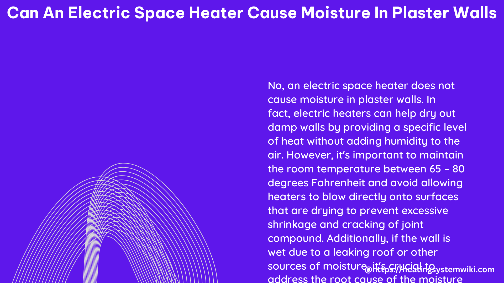 can an electric space heater cause moisture in plaster walls
