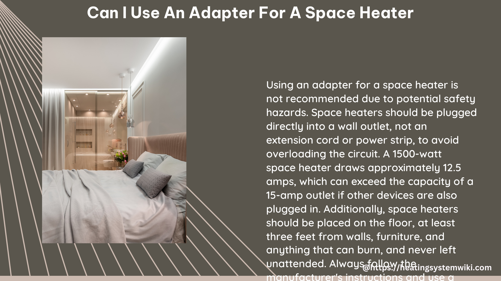 can i use an adapter for a space heater