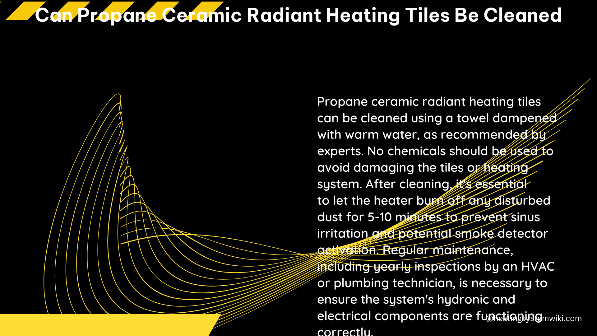 can propane ceramic radiant heating tiles be cleaned