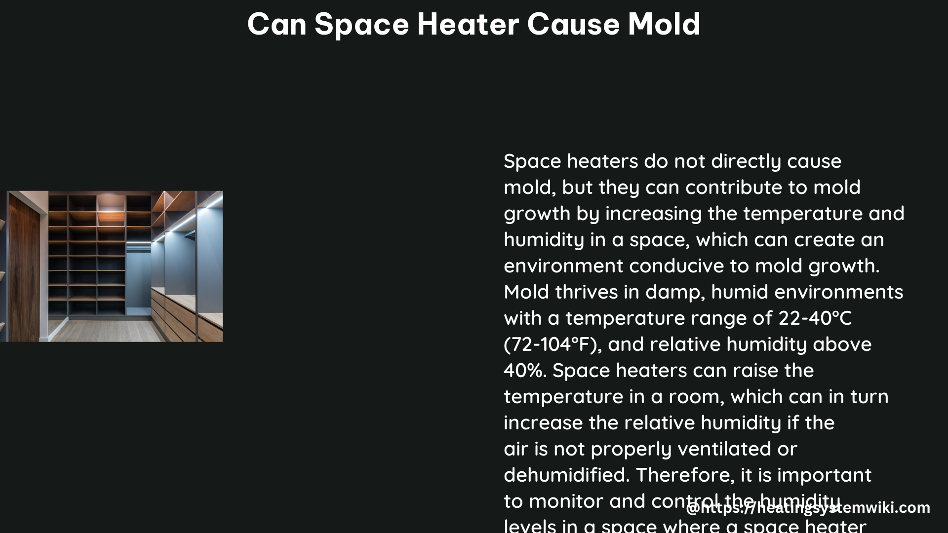 can space heater cause mold