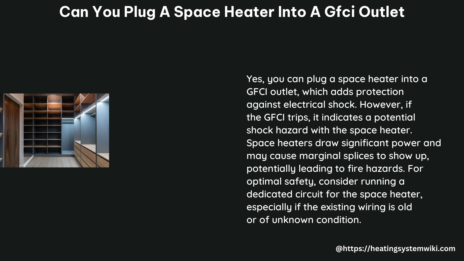 can you plug a space heater into a gfci outlet