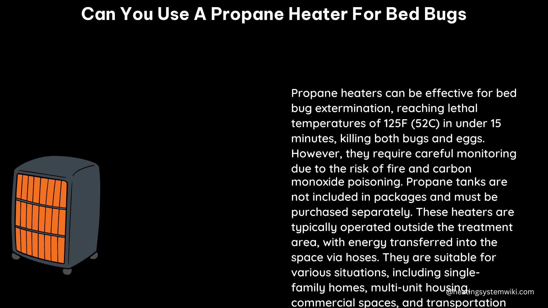 can you use a propane heater for bed bugs