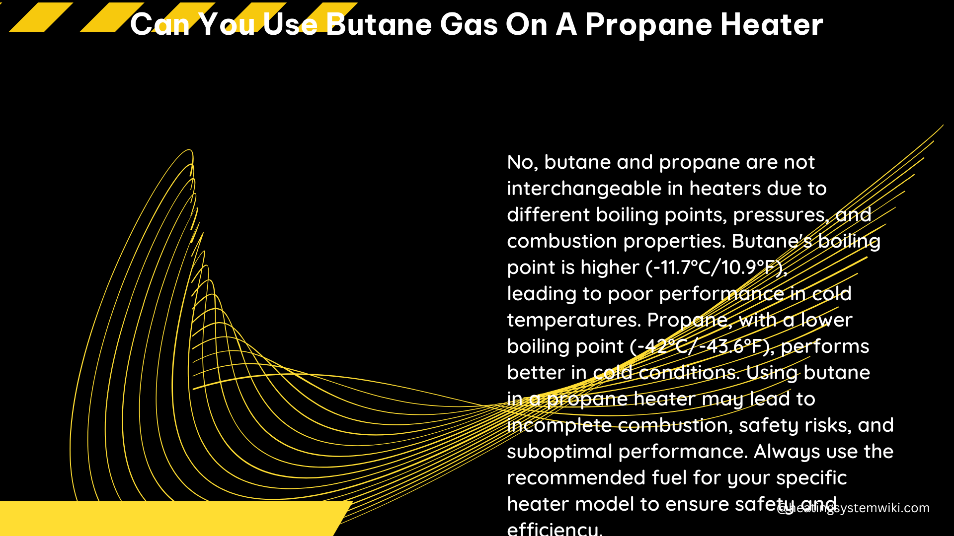 can you use butane gas on a propane heater