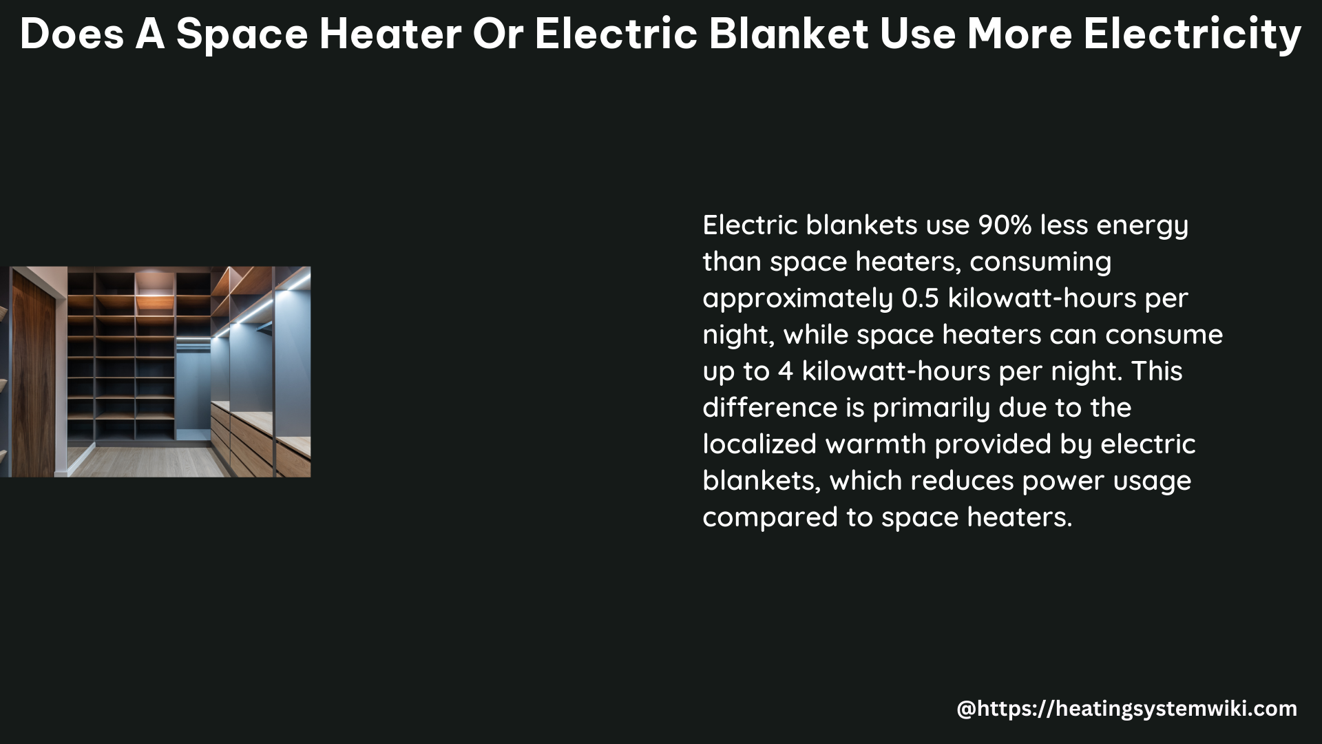 does a space heater or electric blanket use more electricity