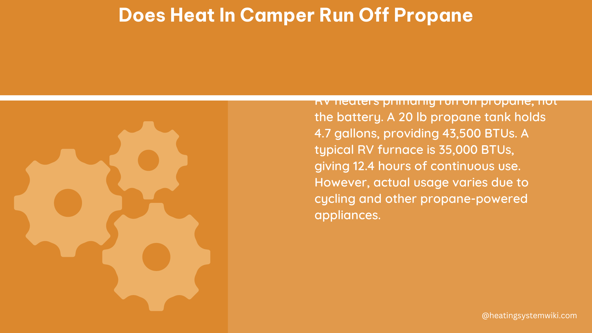 does heat in camper run off propane