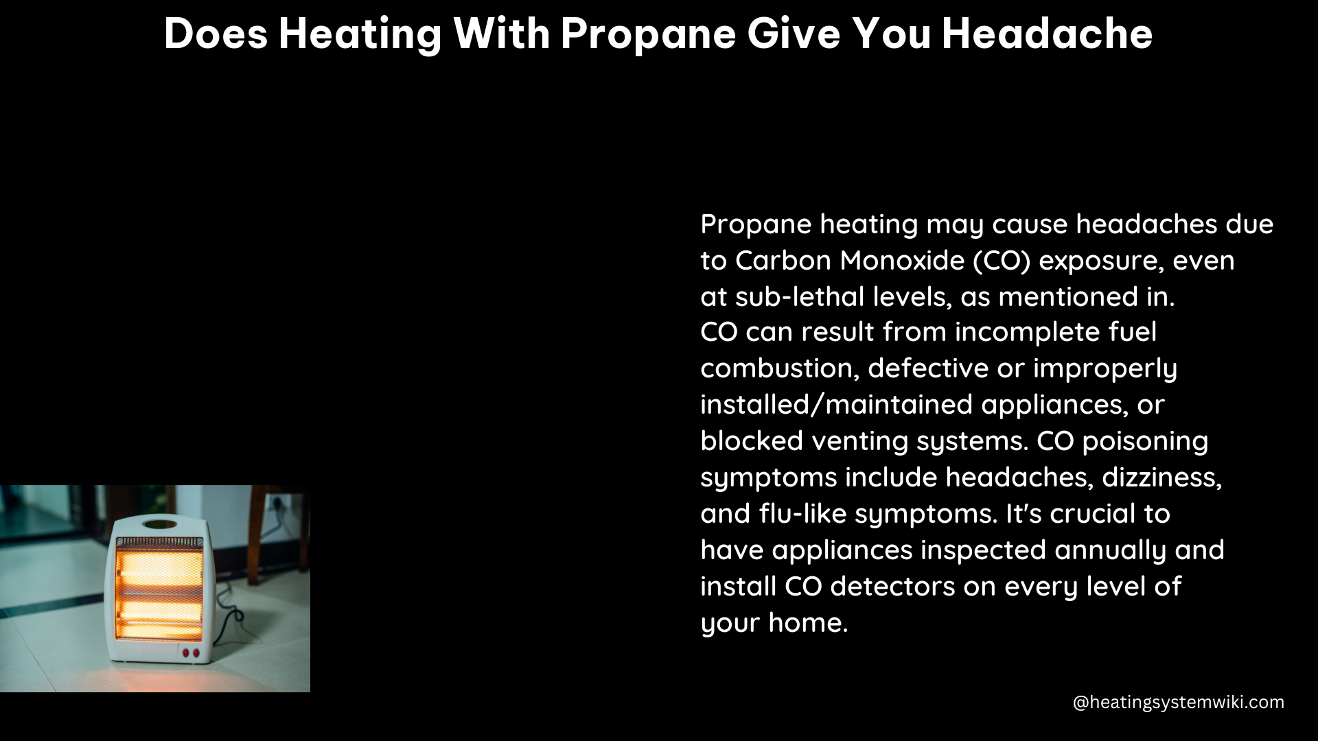 does heating with propane give you headache