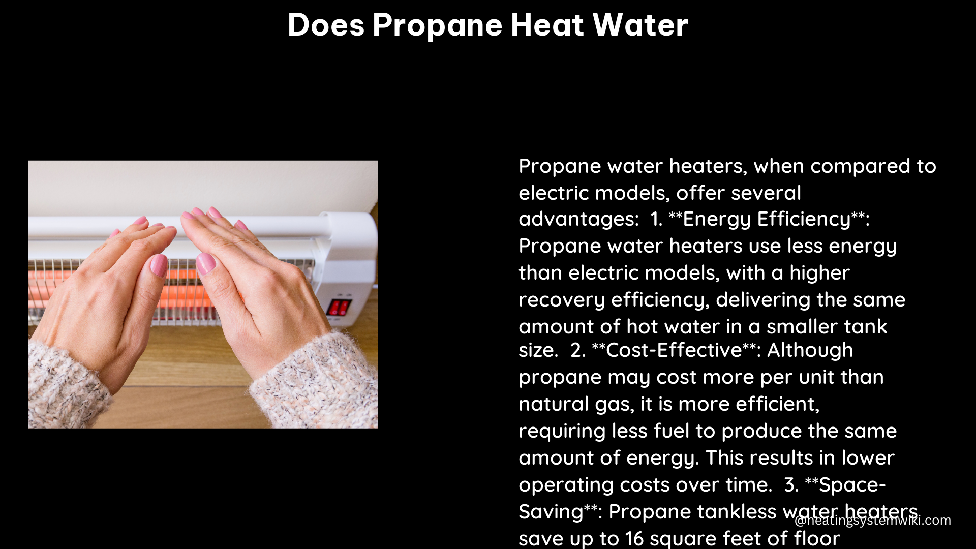 does propane heat water