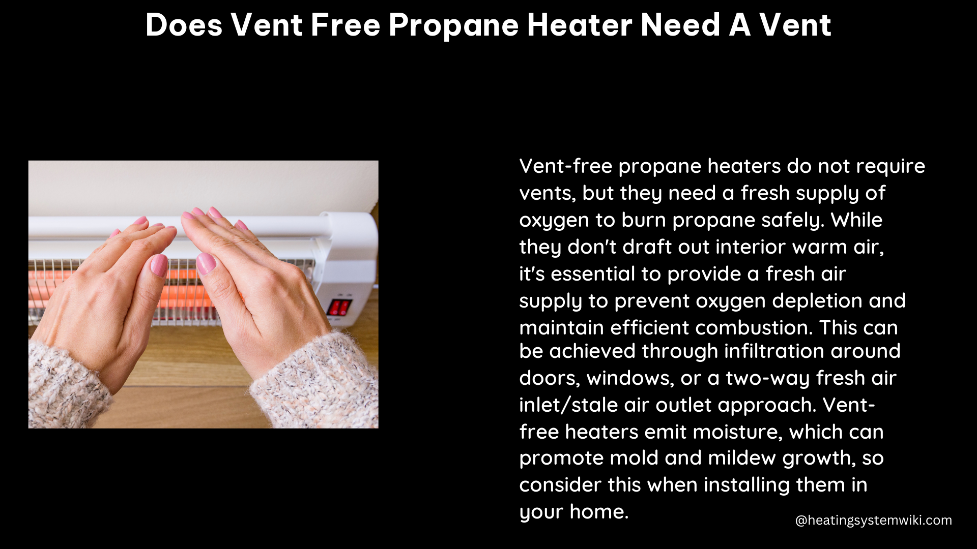 does vent free propane heater need a vent