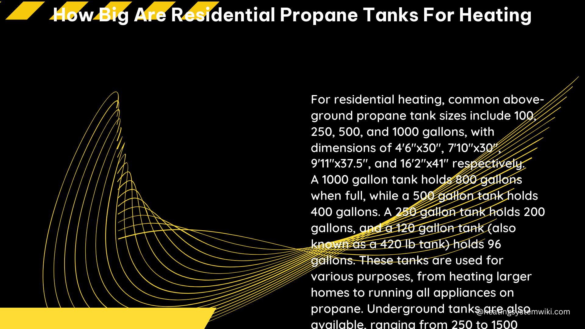 how big are residential propane tanks for heating