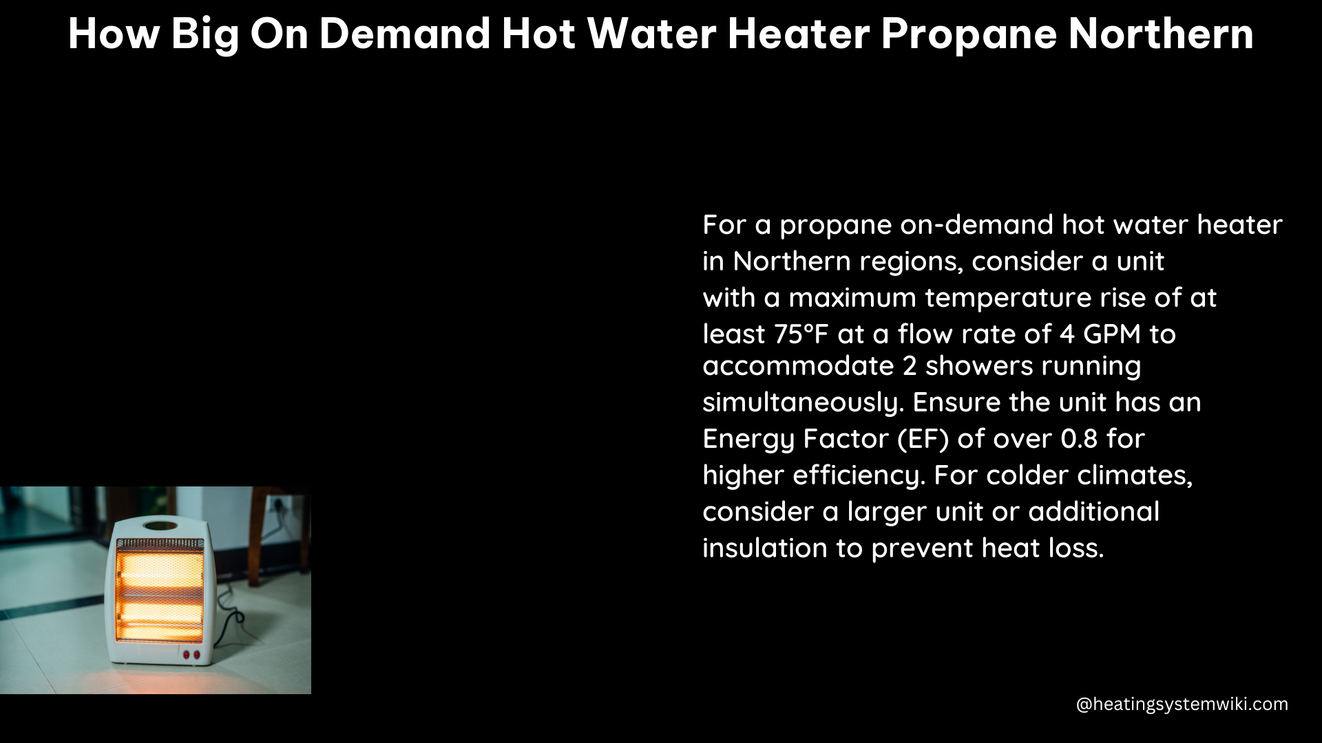 how big on demand hot water heater propane northern