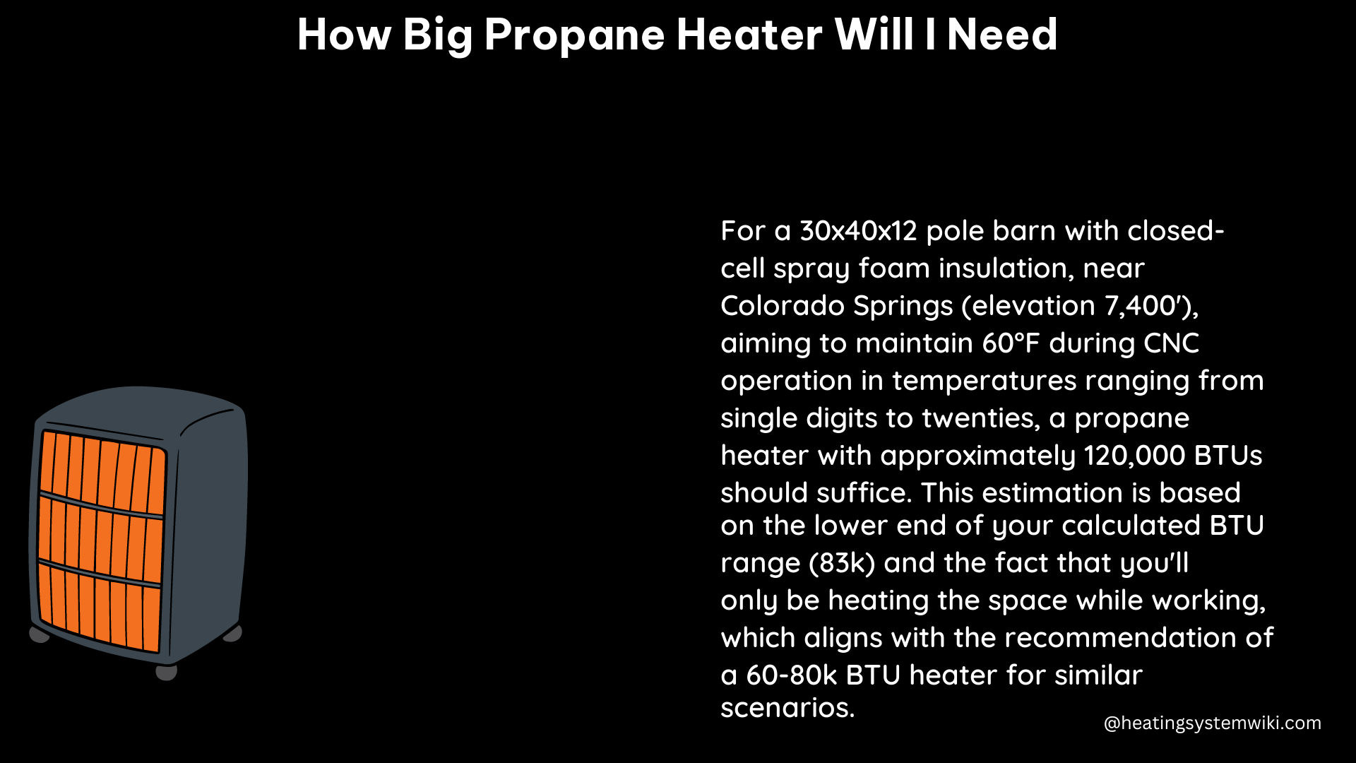 how big propane heater will i need