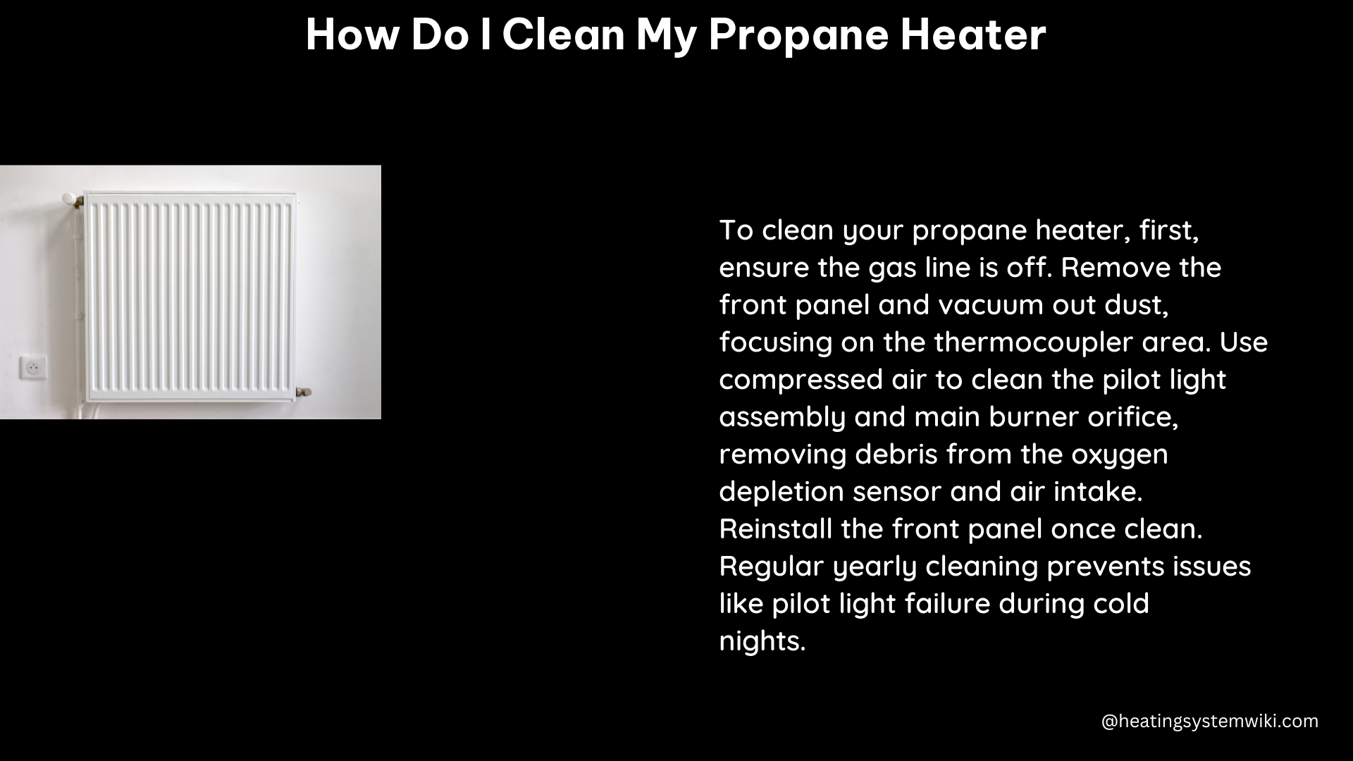 how do i clean my propane heater