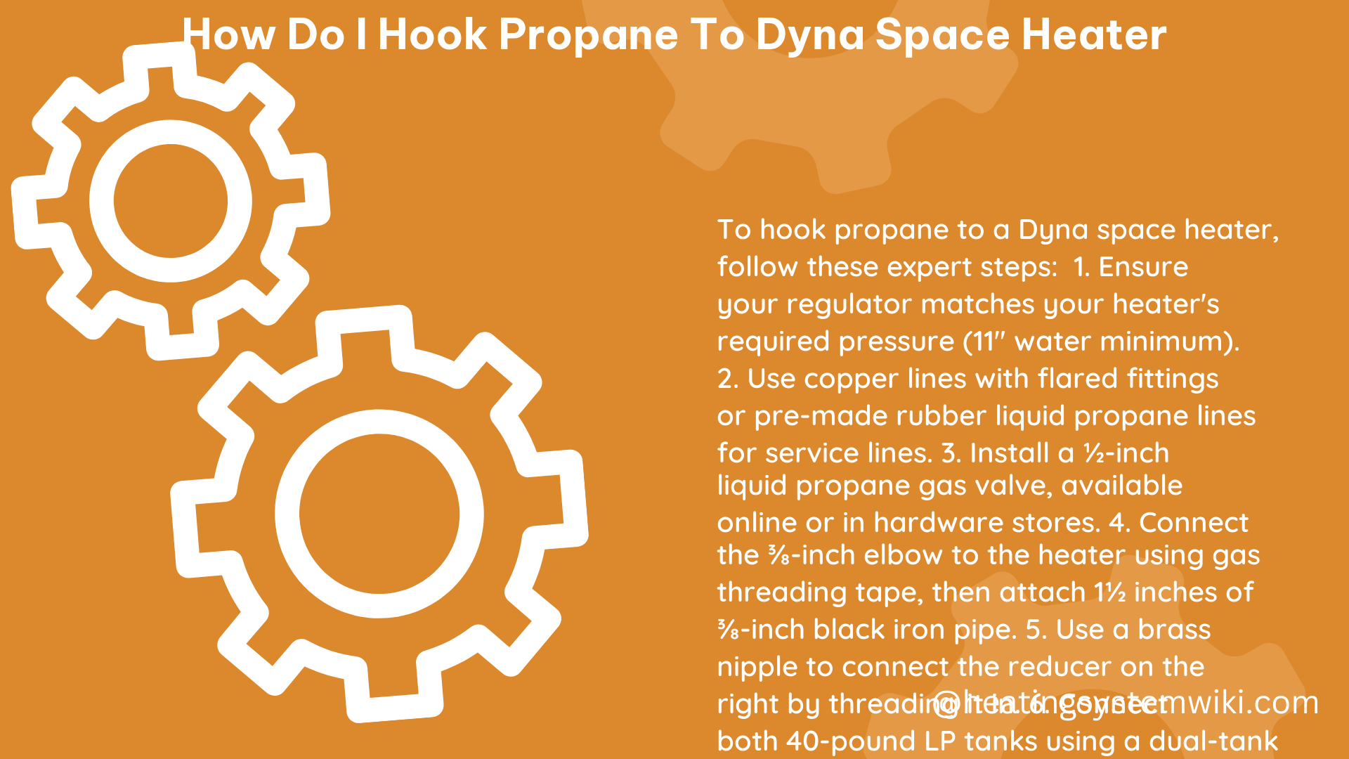 how do i hook propane to dyna space heater
