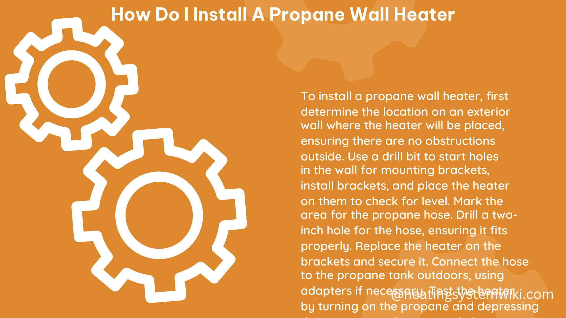 how do i install a propane wall heater