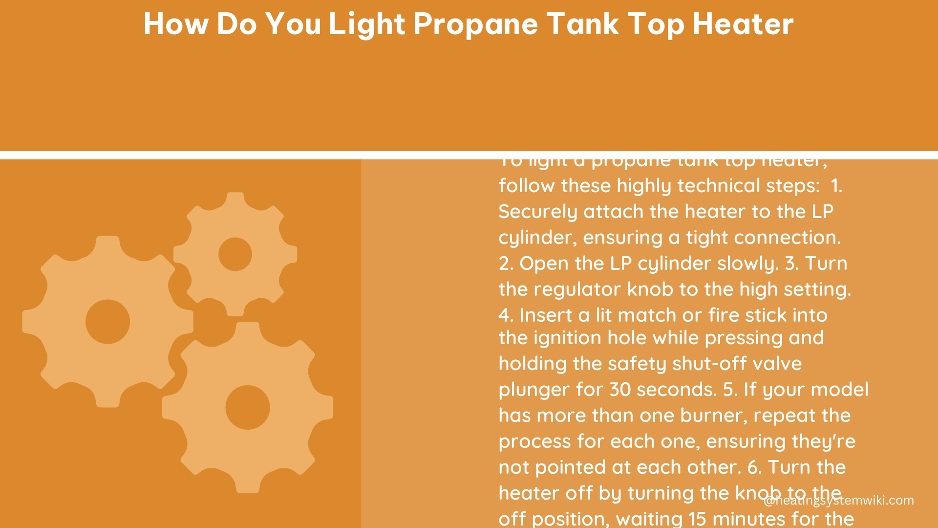 how do you light propane tank top heater