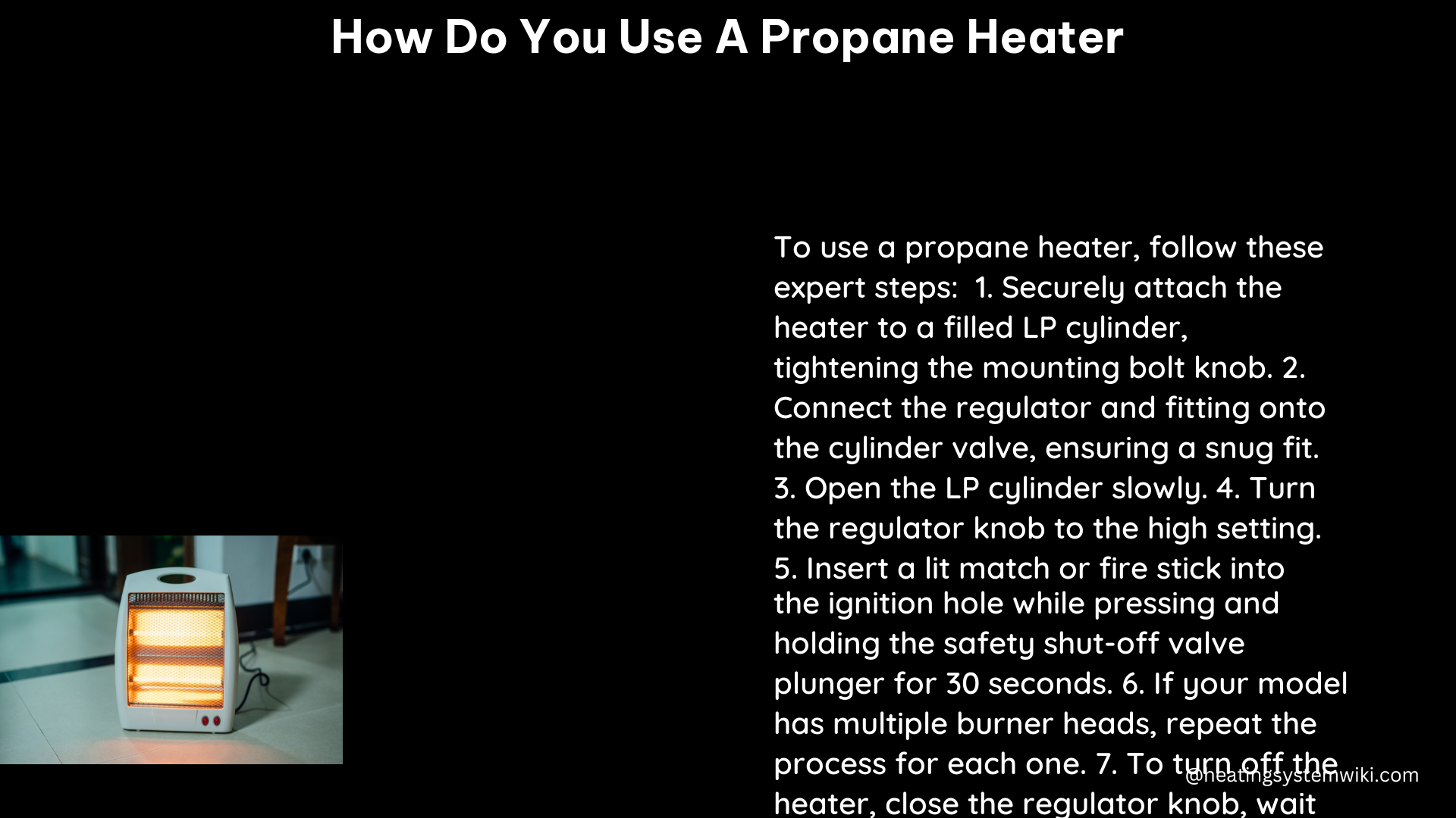 how do you use a propane heater