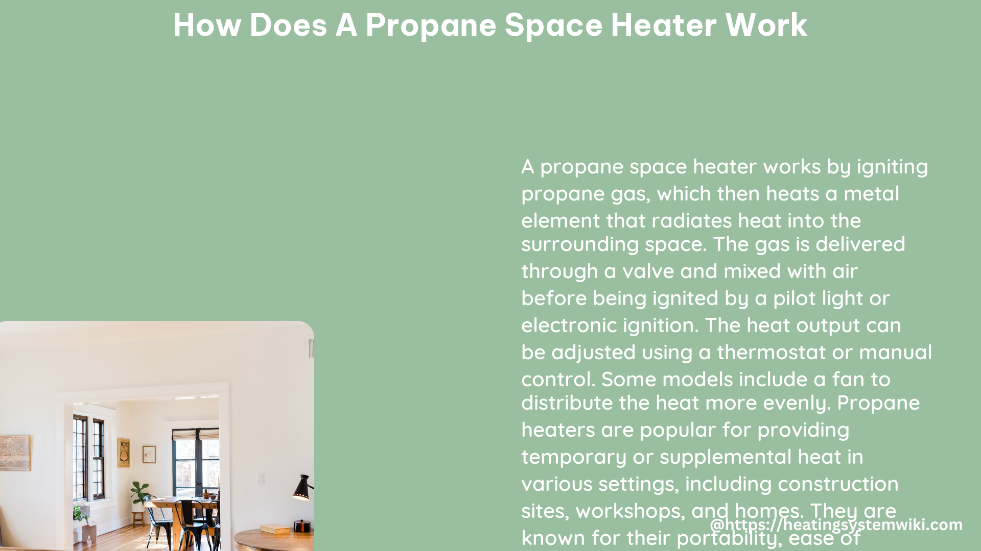 how does a propane space heater work
