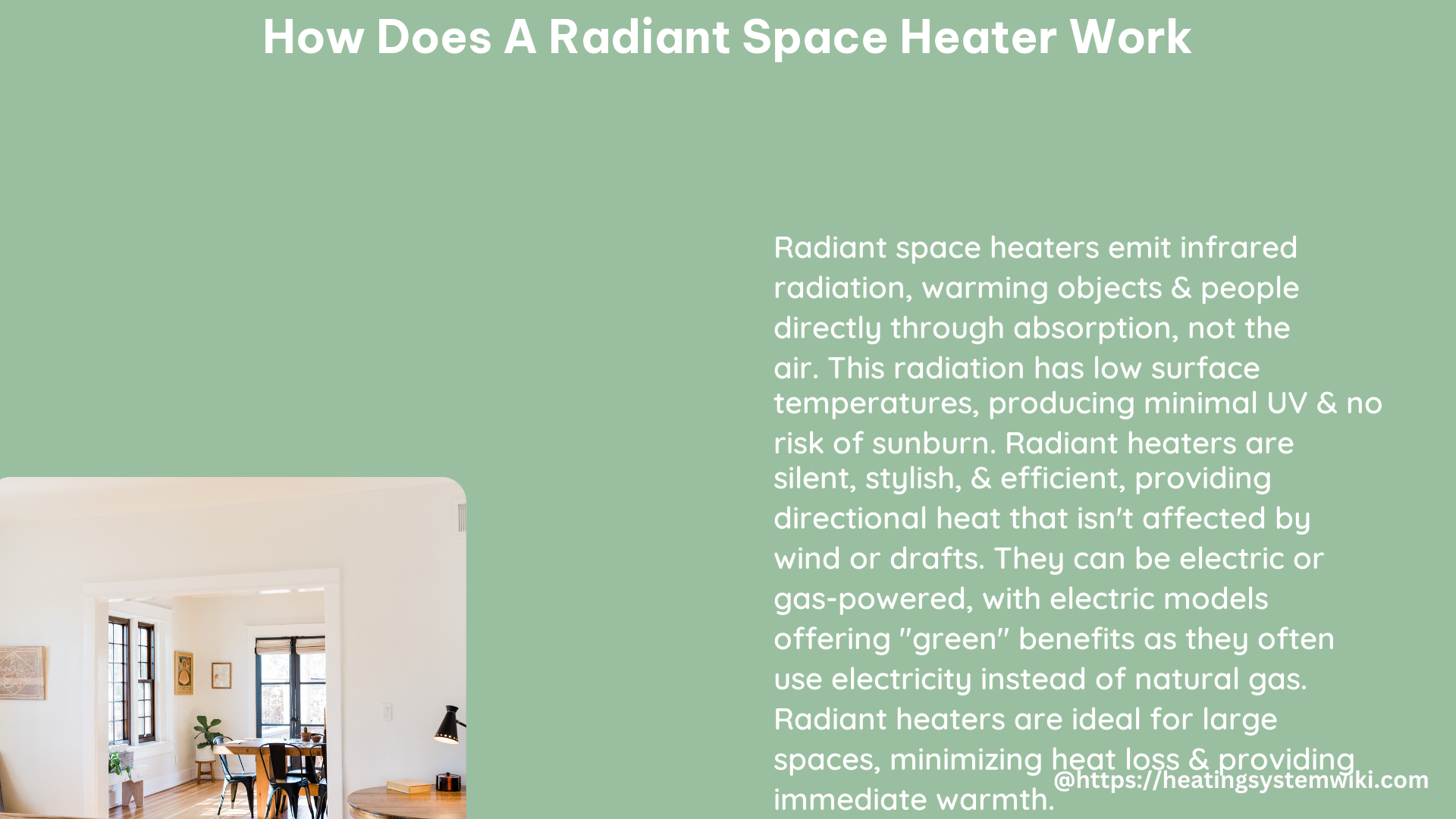 how does a radiant space heater work