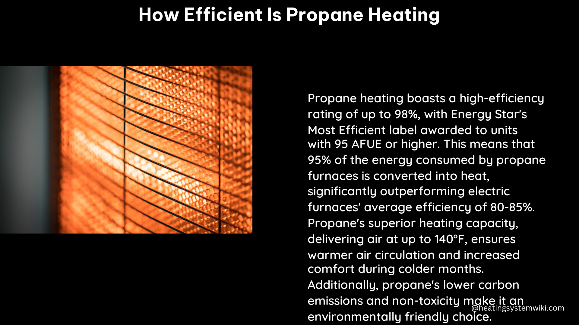 how efficient is propane heating