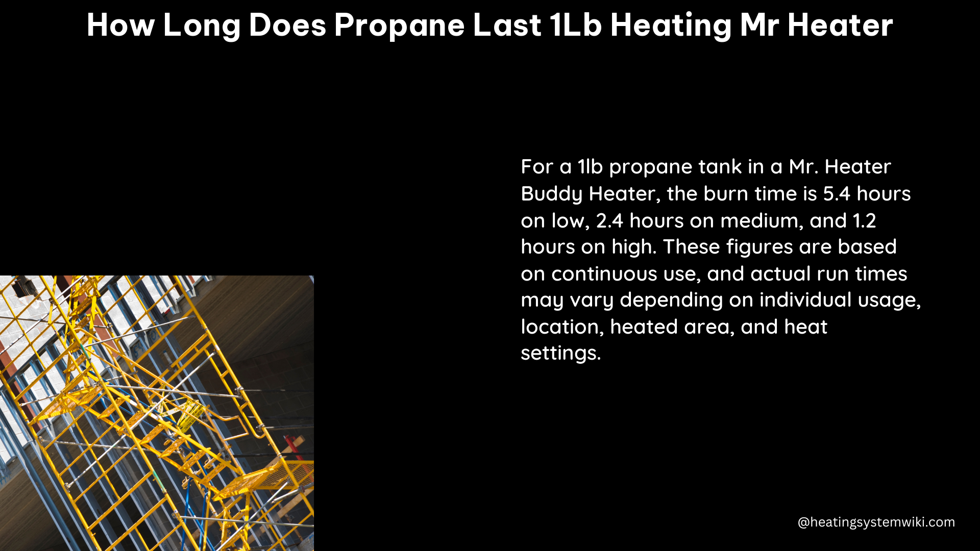 how long does propane last 1lb heating mr heater