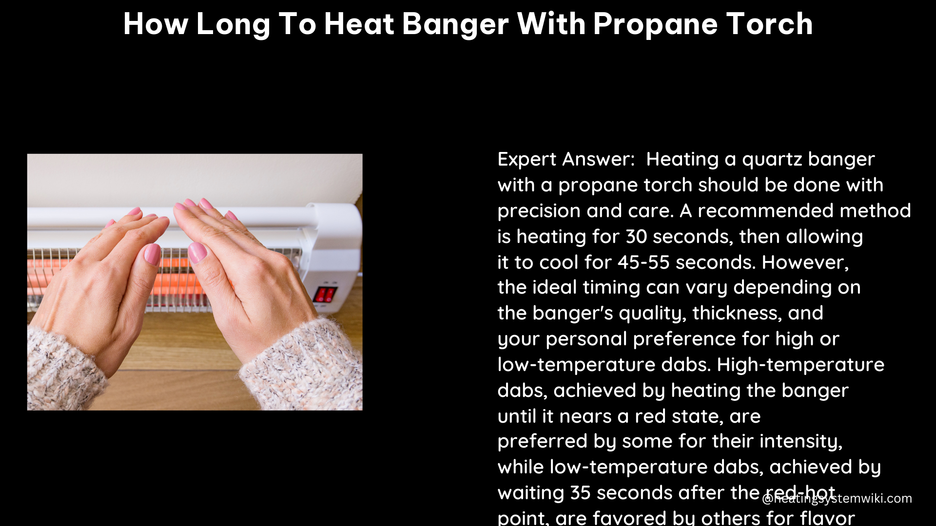 how long to heat banger with propane torch