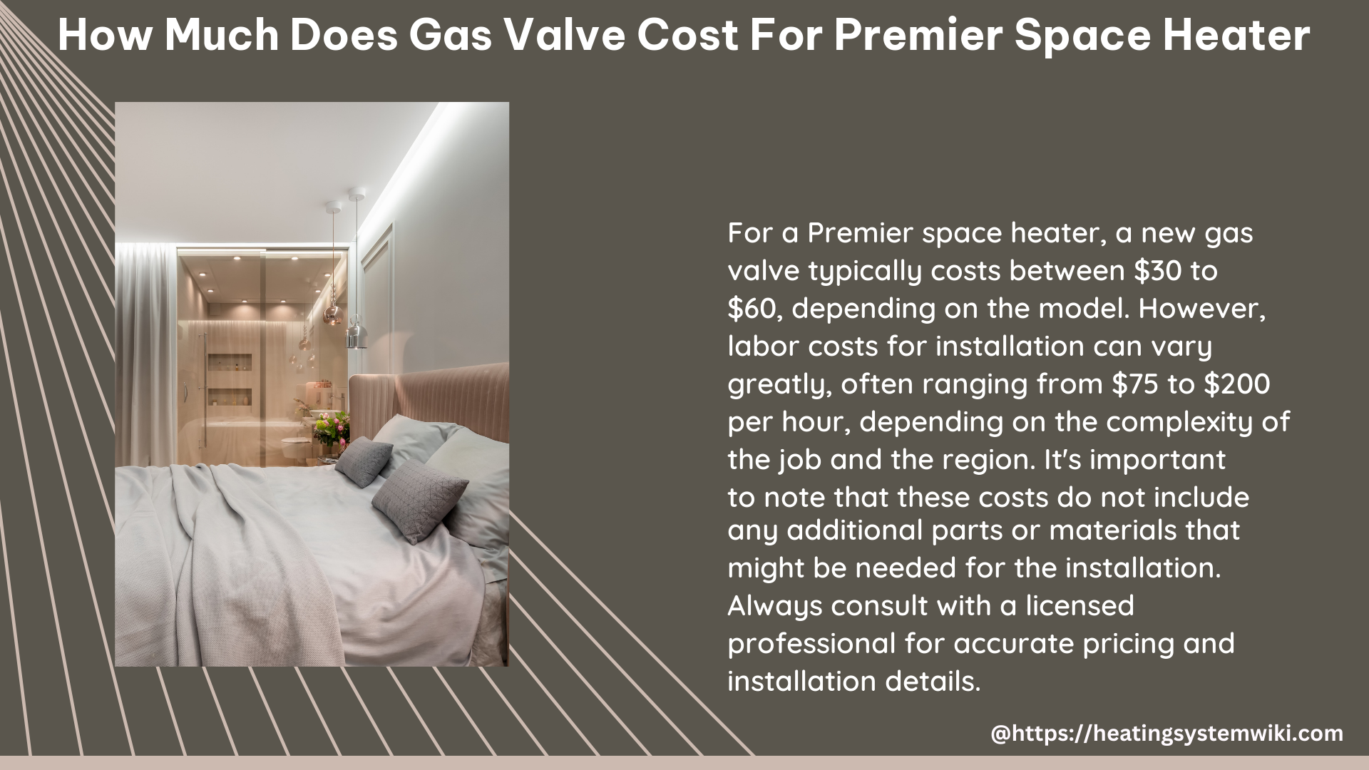 how much does gas valve cost for premier space heater