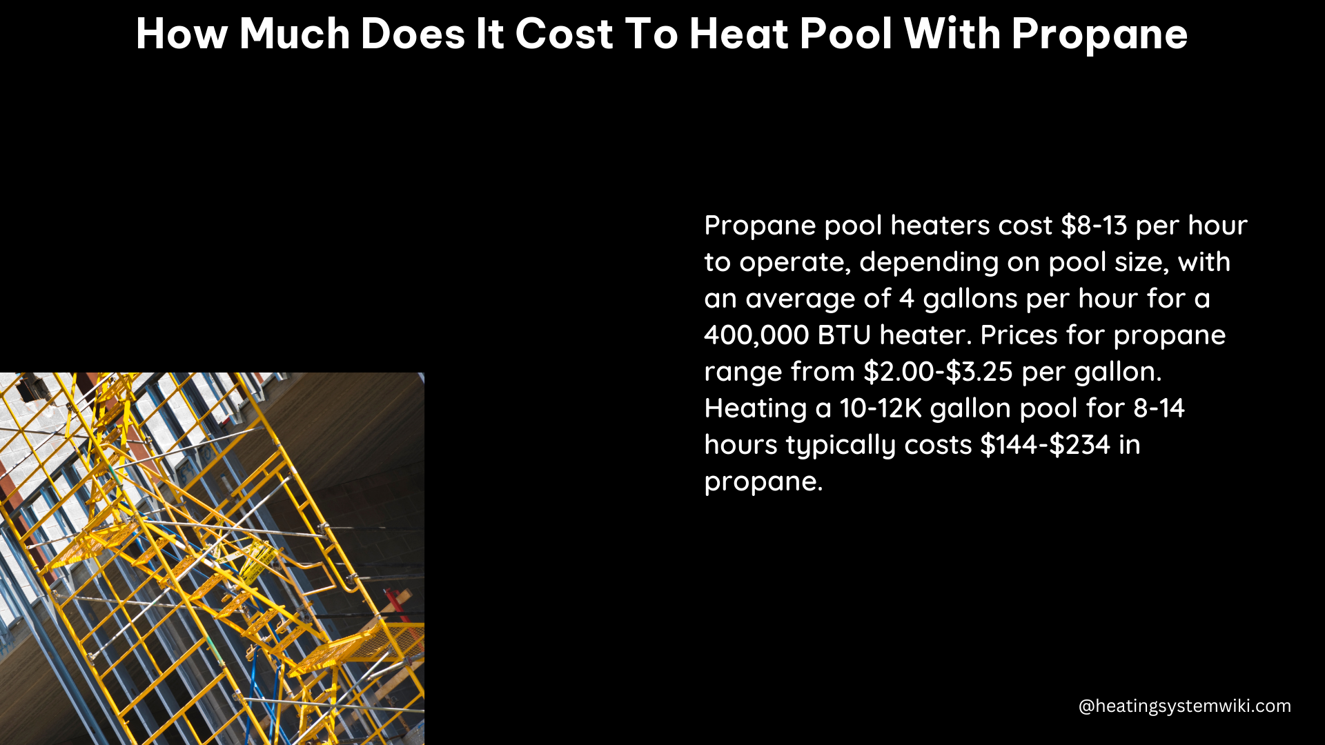 how much does it cost to heat pool with propane