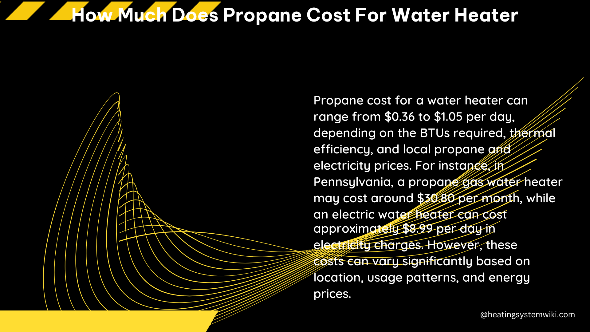 how much does propane cost for water heater