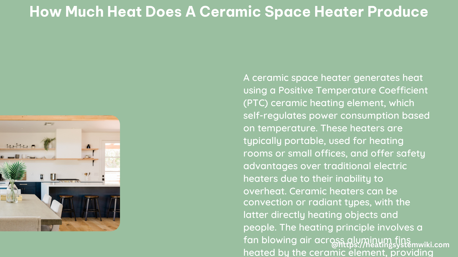 how much heat does a ceramic space heater produce