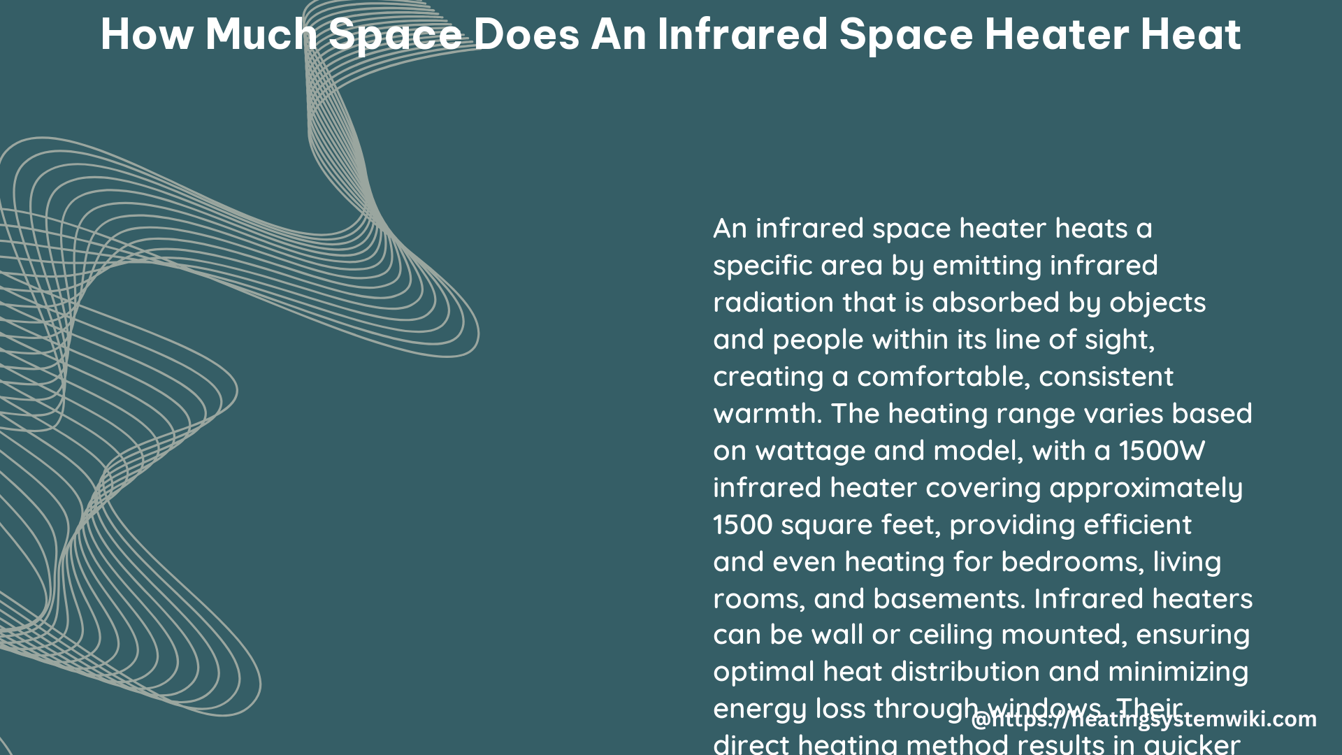 how much space does an infrared space heater heat