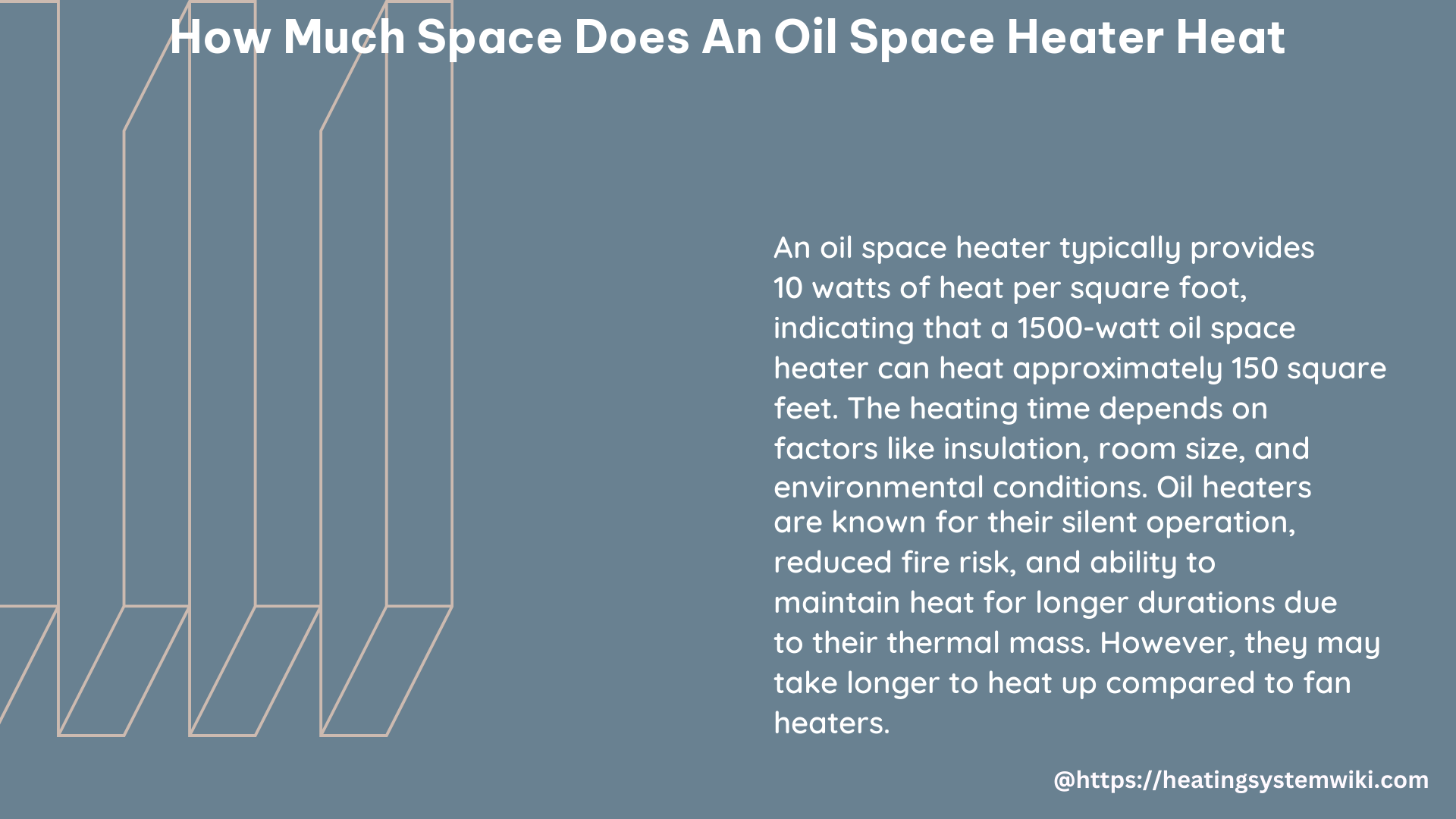 how much space does an oil space heater heat