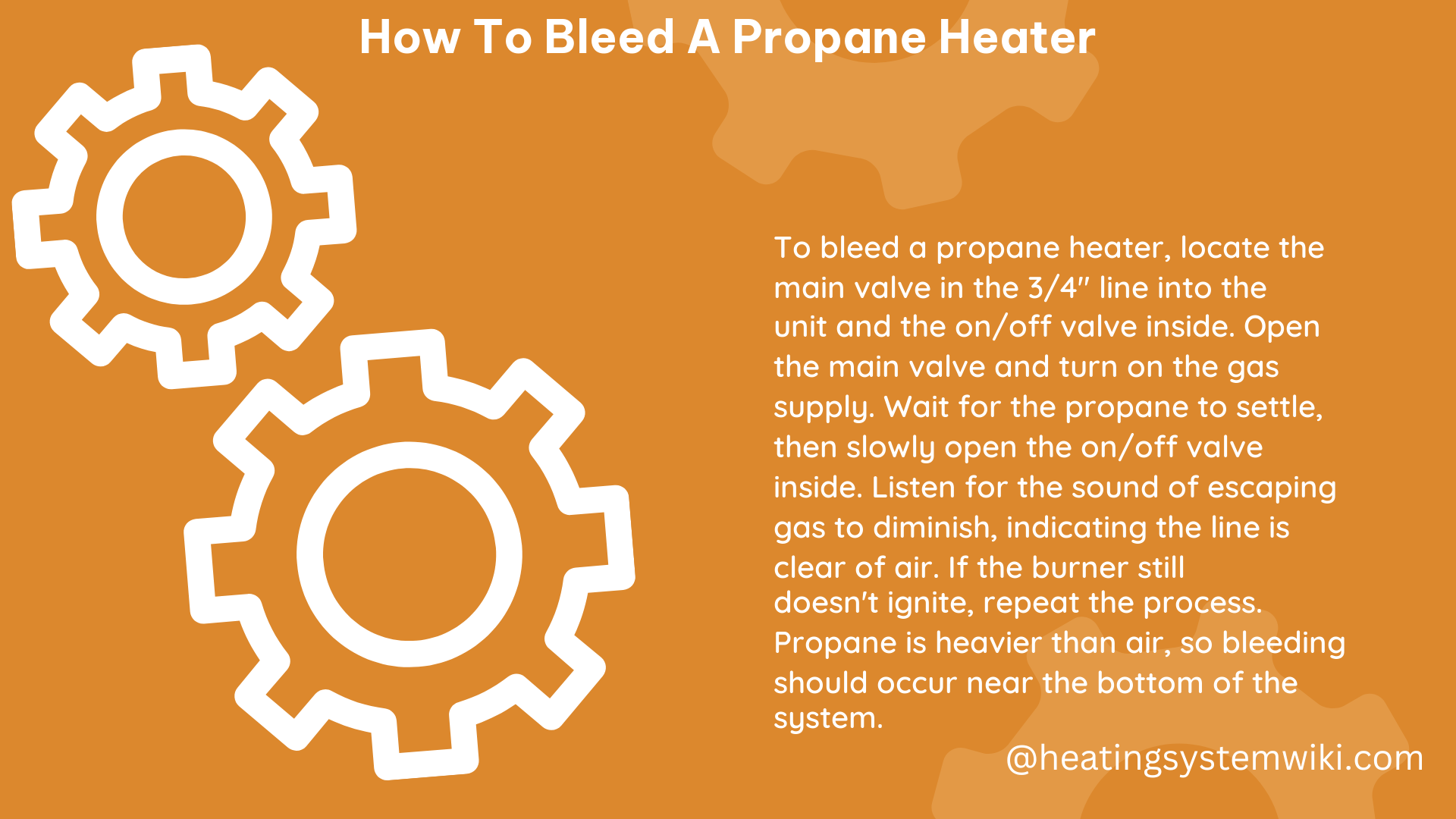 how to bleed a propane heater