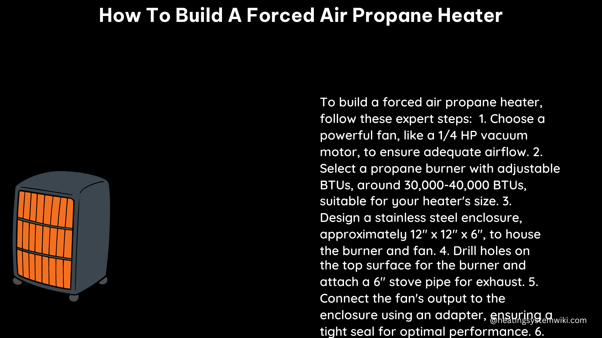 how to build a forced air propane heater