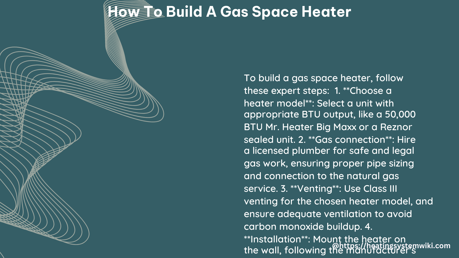 how to build a gas space heater