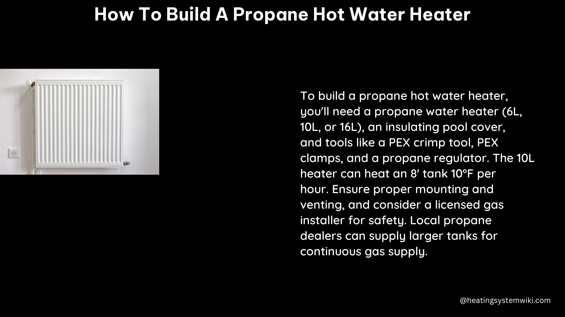 how to build a propane hot water heater