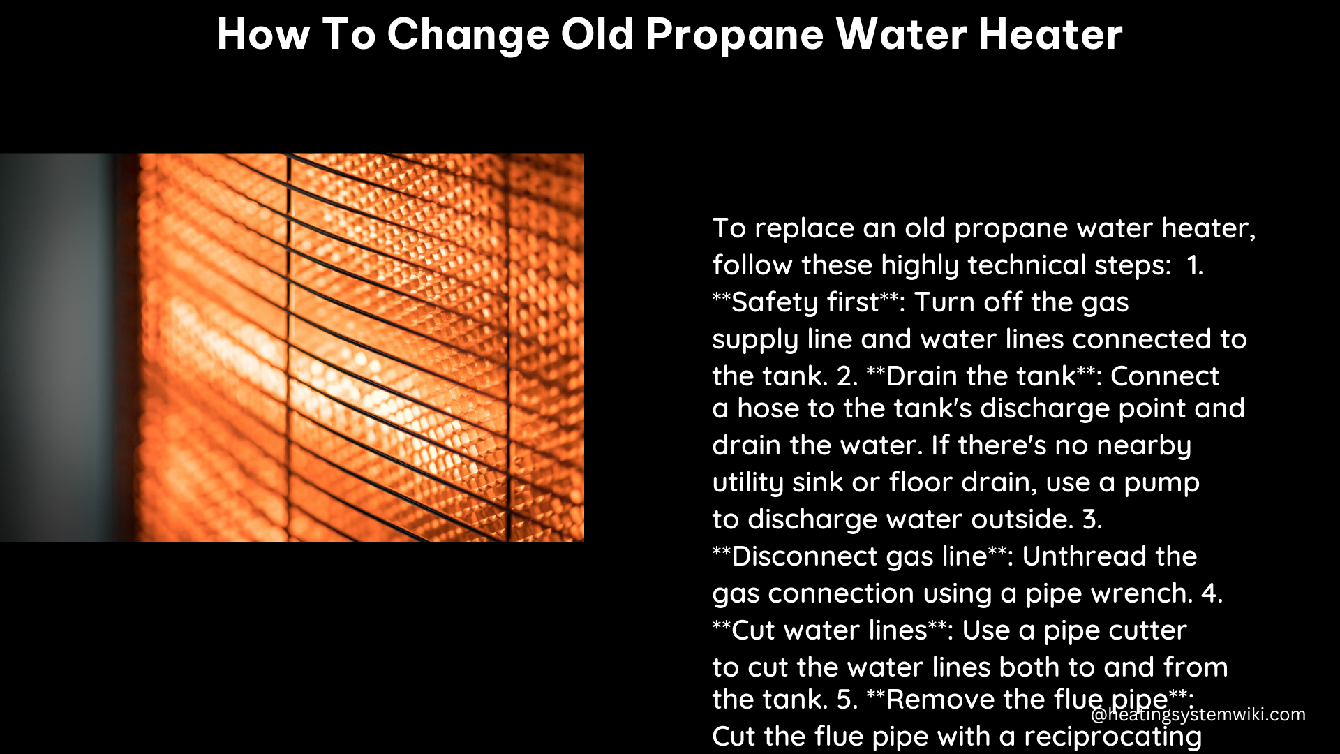 how to change old propane water heater