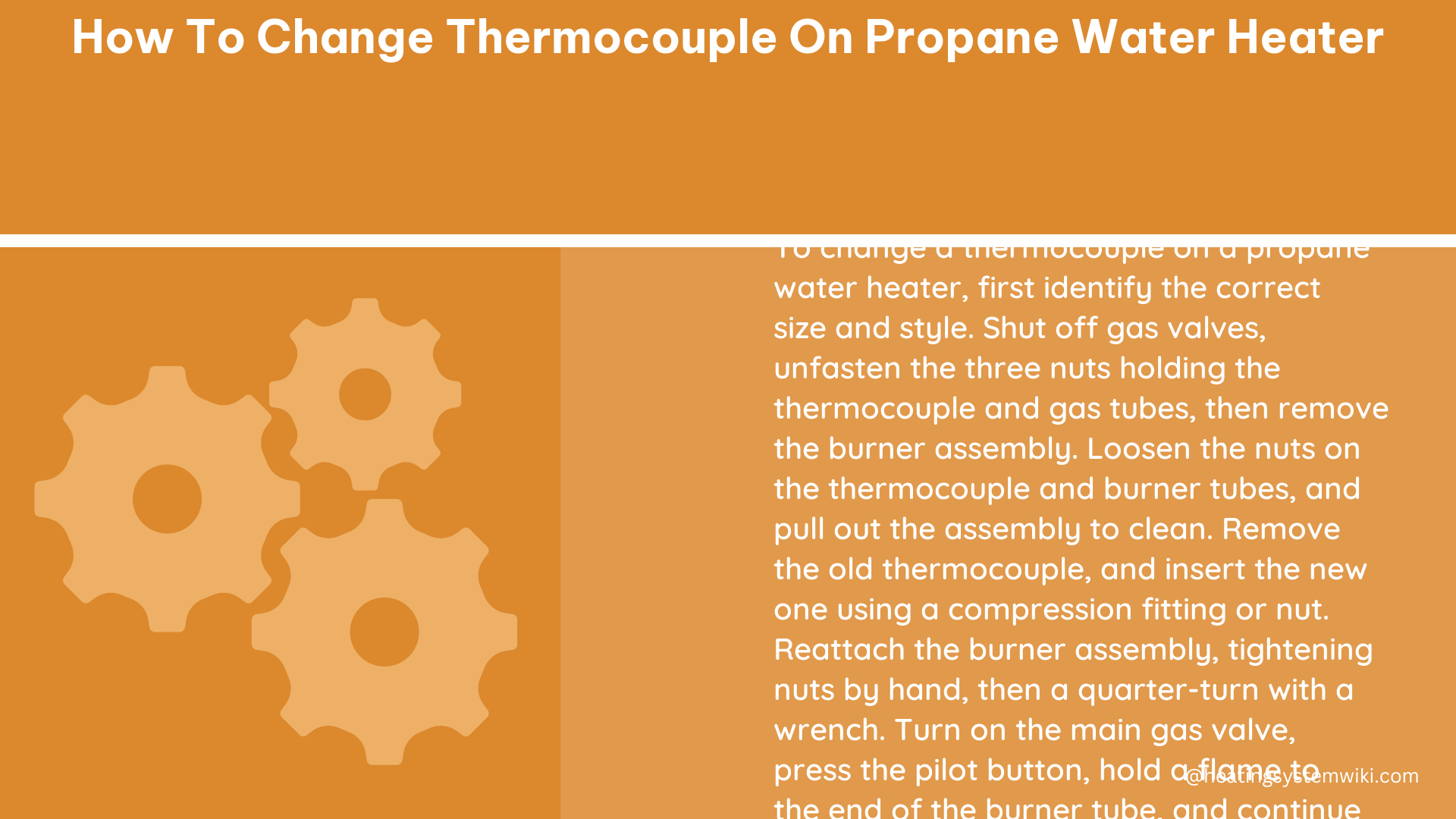 how to change thermocouple on propane water heater